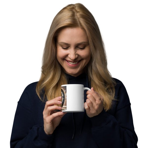 Taza blanca brillante